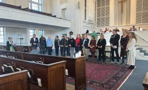 Rev. Catherine leads commissioning of the Capital Campaign team